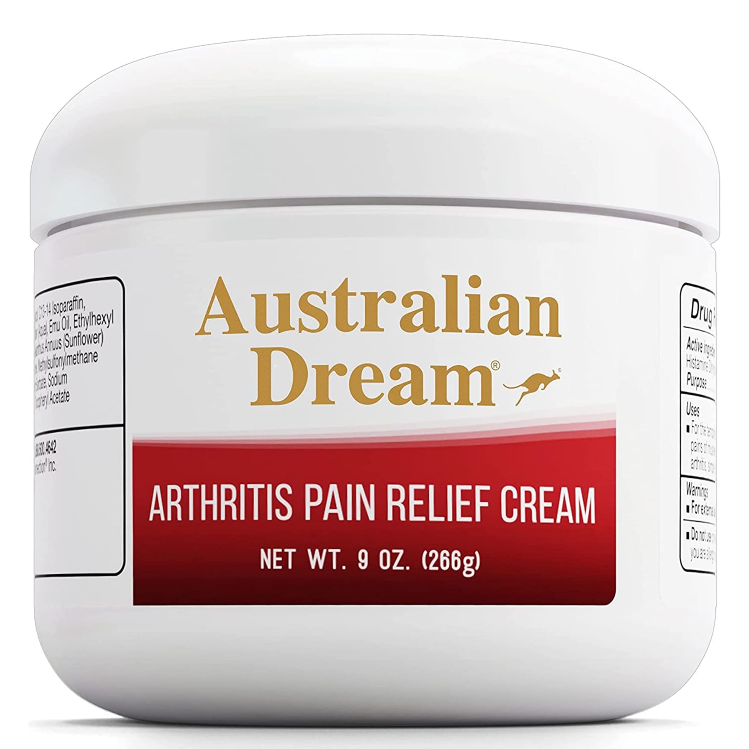 Australian Dream Crème soulagement arthrite – bocal, absorption rapide pour muscles et articulations