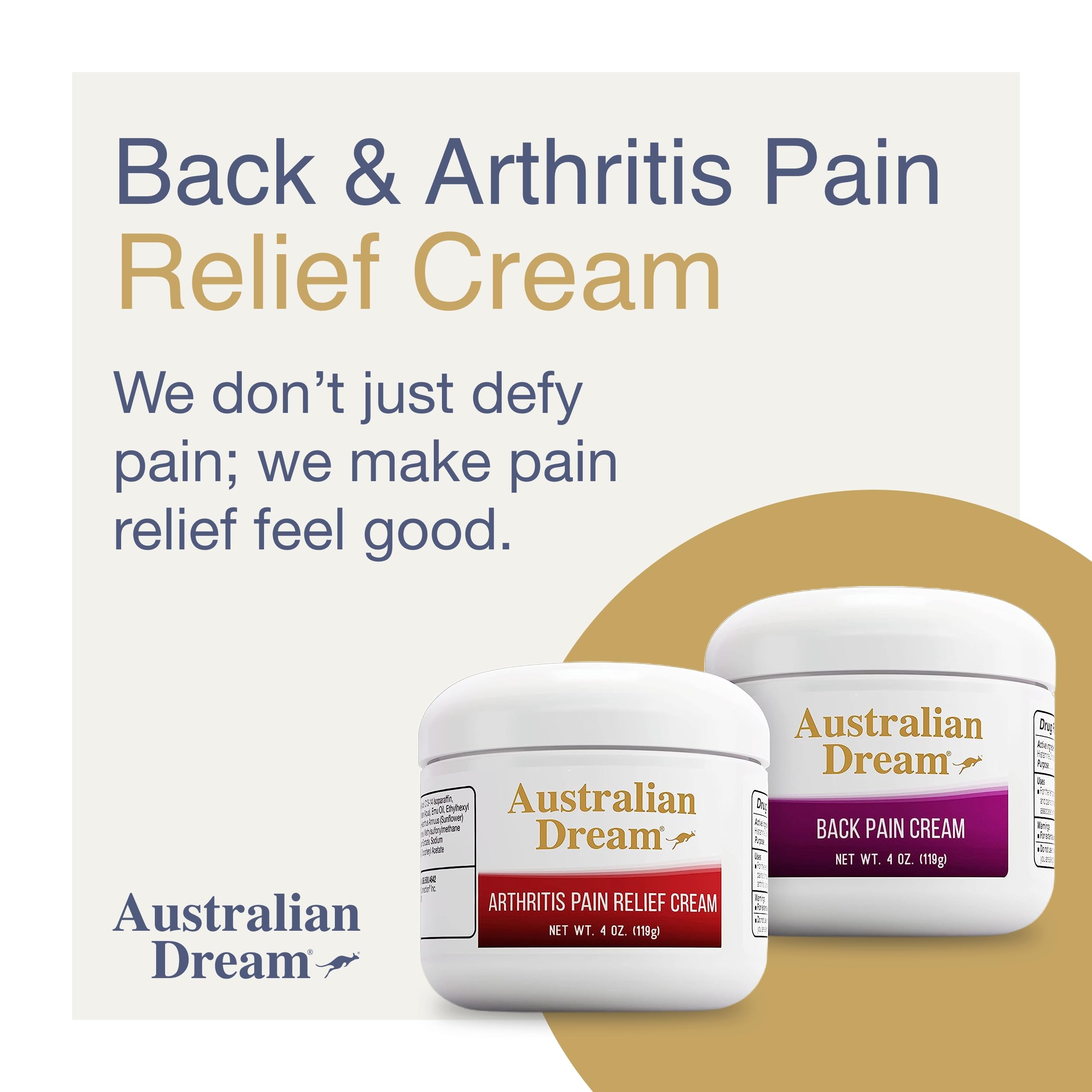 Crème Australian Dream sans gras et sans odeur, absorption rapide.