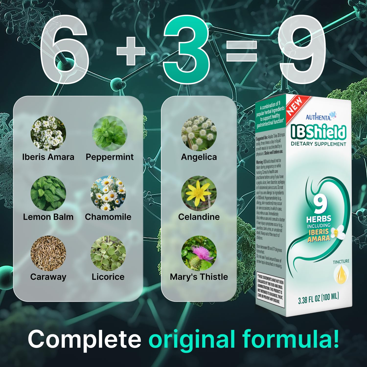 Authenta IBShield Iberis Amara — extrait naturel pour l'équilibre digestif quotidien