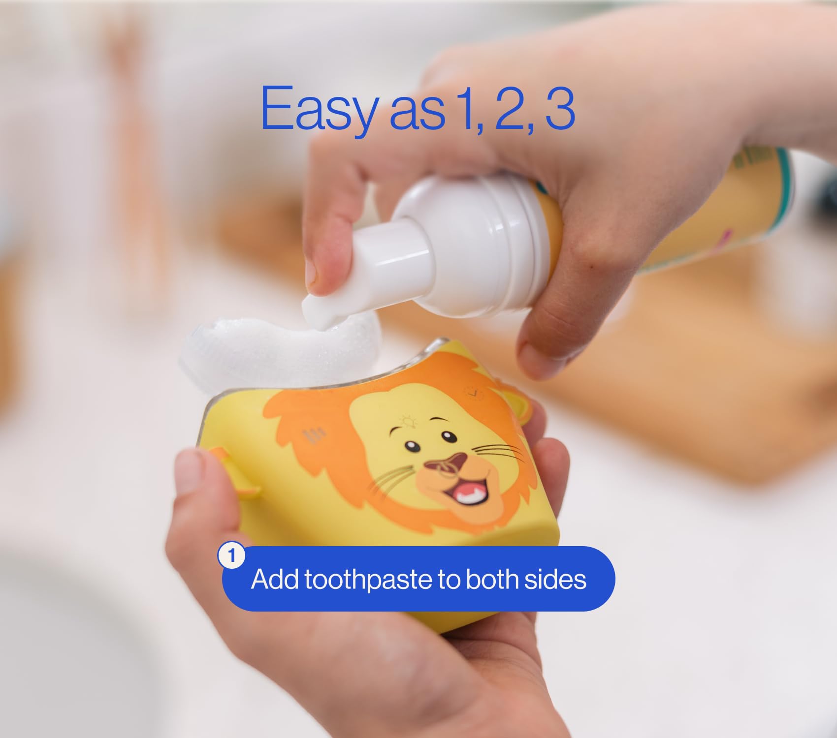 autobrush licorne: corps en silicone doux pour une prise en main facile.