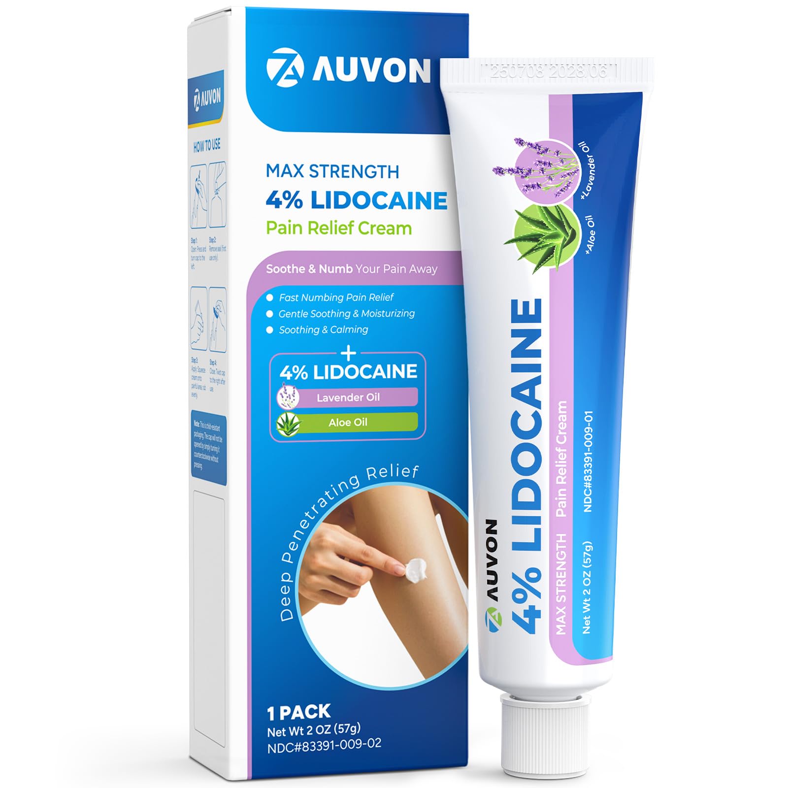 AUVON lidocaïne Lavande emballage prêt à l’emploi