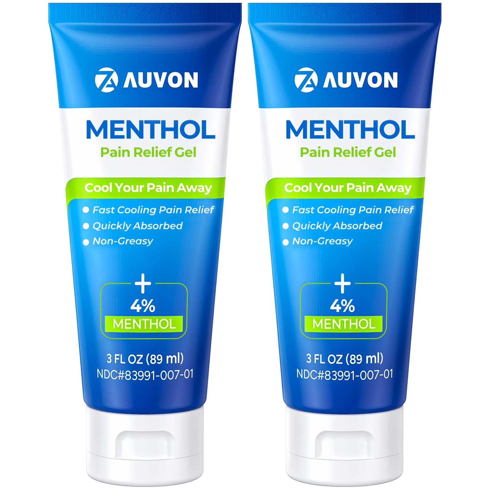 AUVON Gel menthol – bouteille pratique pour soulager les douleurs quotidiennes.