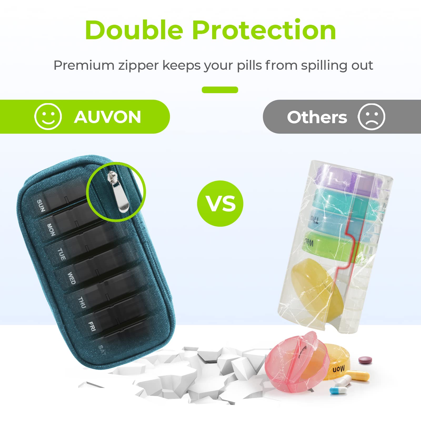 Poche filet AUVON intégrée : rangement discret pour petits objets.