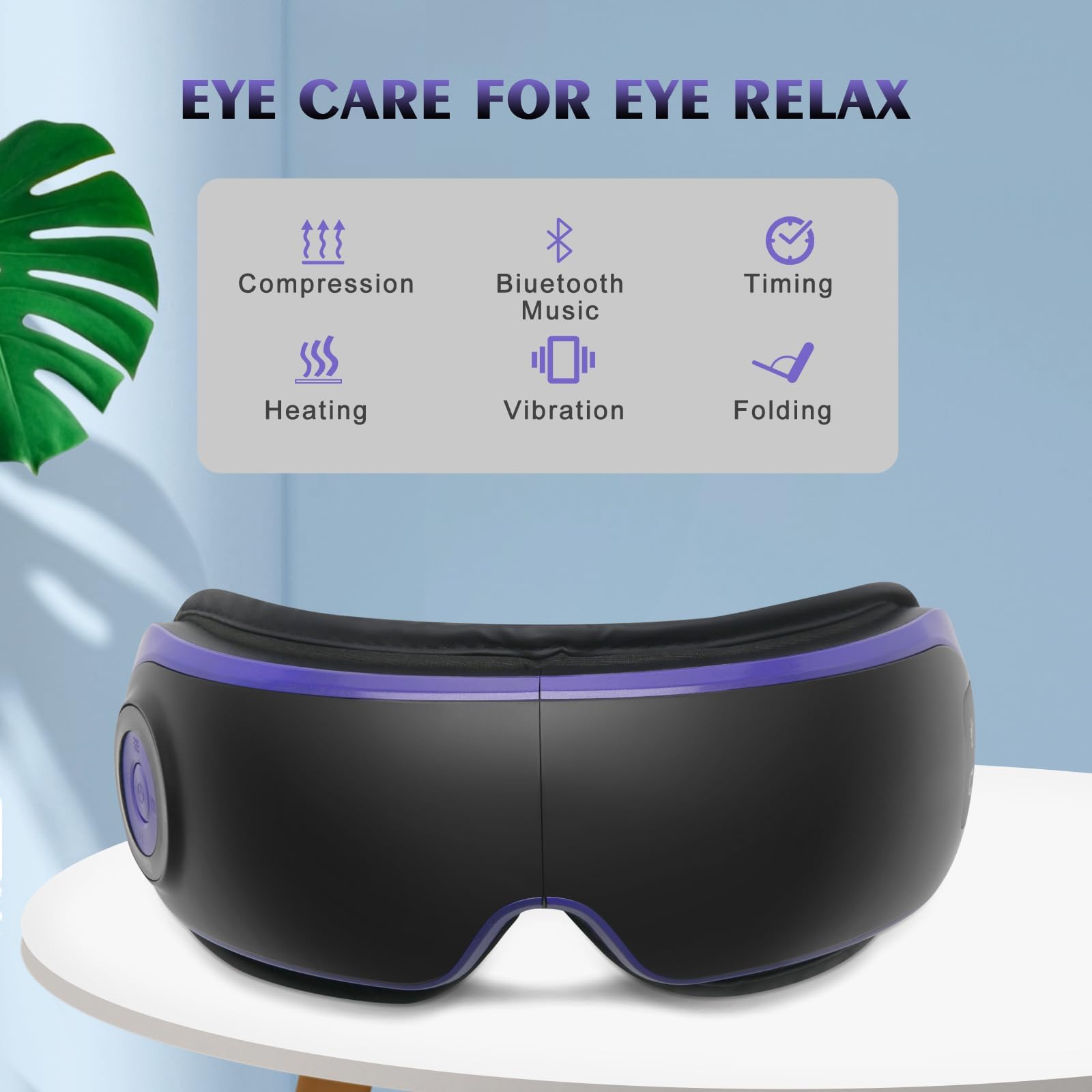 Conception portable du masque yeux chauffant Auxoliev pour voyager et bureau.