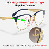 Auzky plaquettes nasales Ray-Ban RB6375, installation simple et ajustement fiable