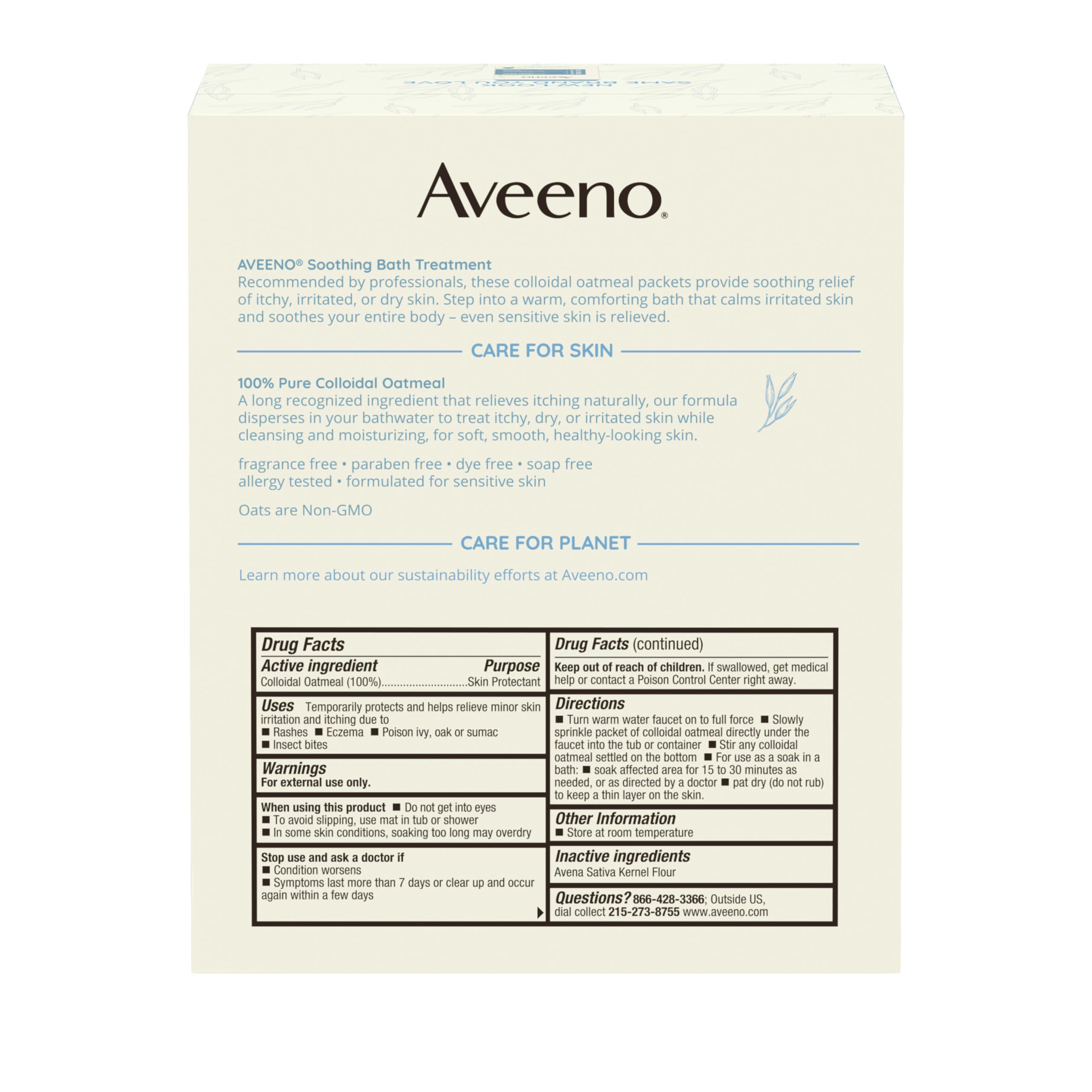 Aveeno soin peau irritée, bain apaisant pour irritations et eczema