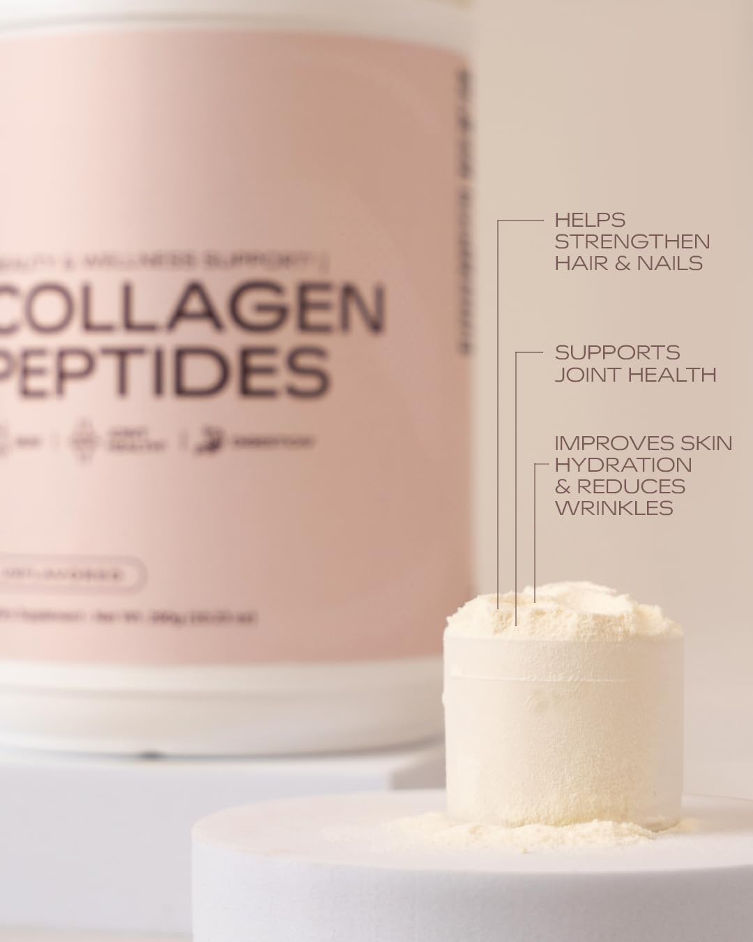Aventus Collagen Peptides — poudre sans arôme, intégration douce à votre rituel beauté.