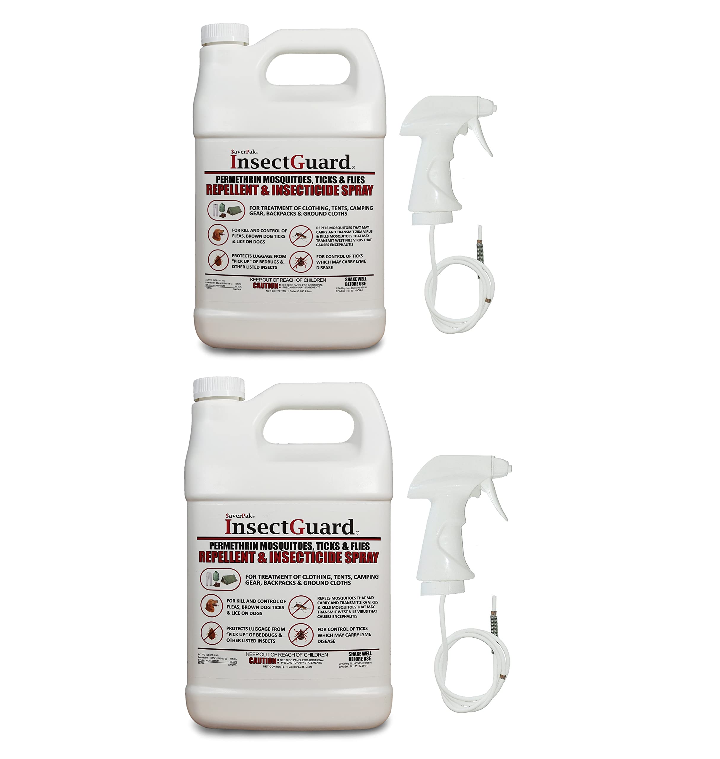 AverPak InsectGuard perméthrine, bouteille galon prête pour vêtements et textiles.