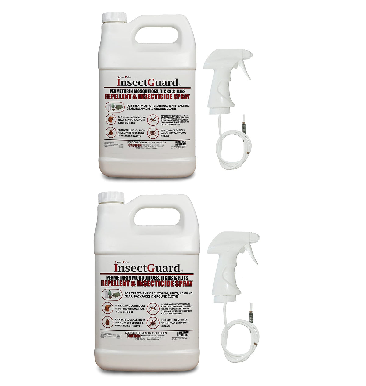 AverPak InsectGuard perméthrine, bouteille galon prête pour vêtements et textiles.