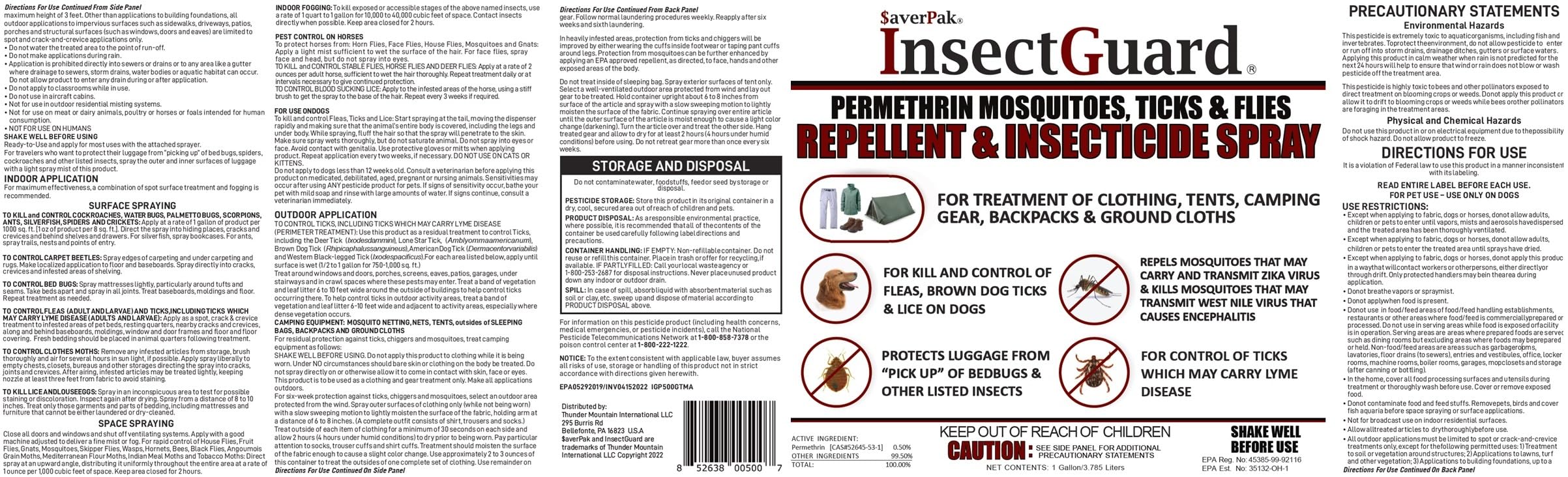 Emballage et contenant de InsectGuard prêt à l’emploi.