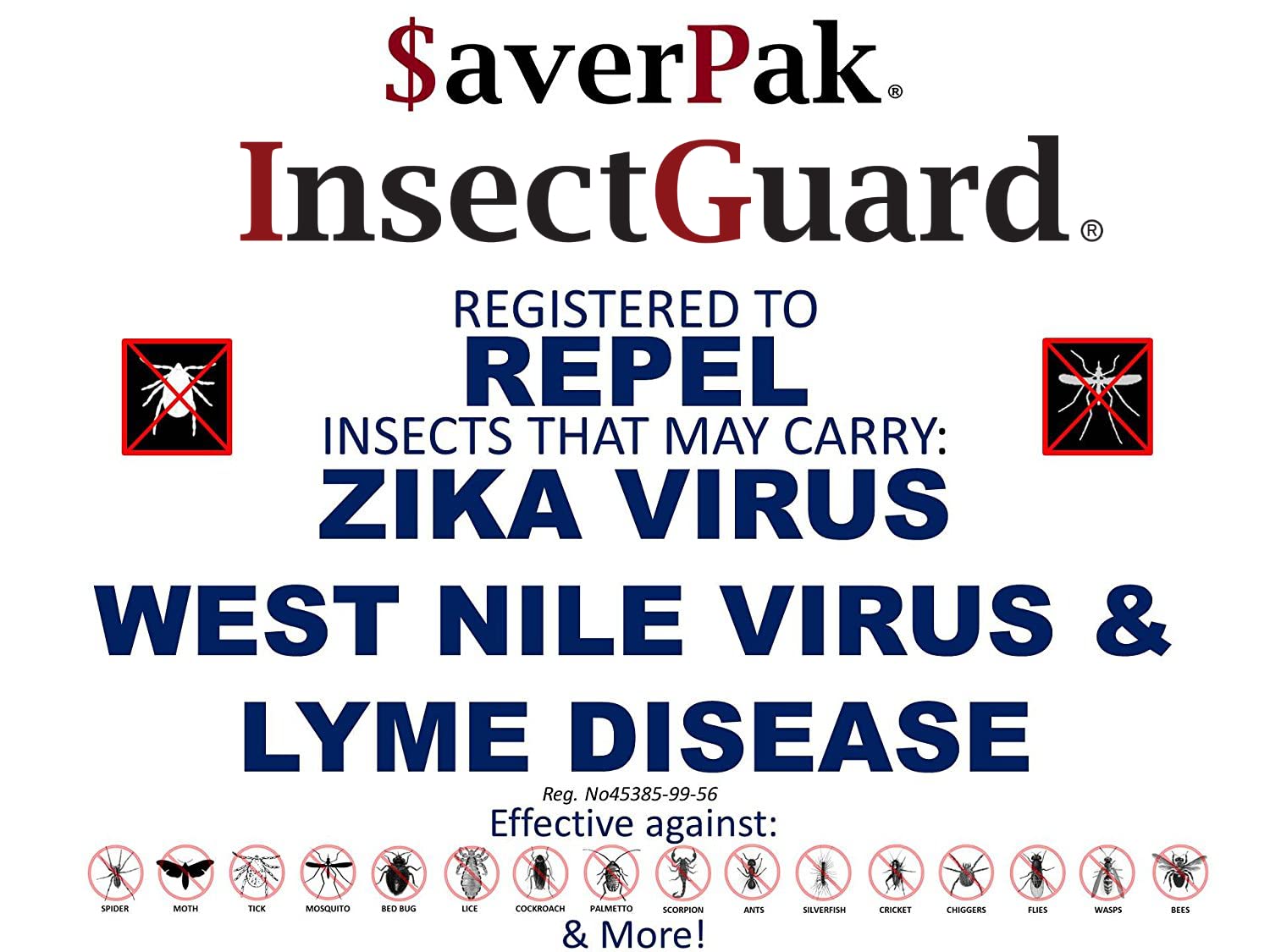Étiquette du produit InsectGuard montrant le mode d’emploi et usage.