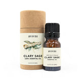 Huile Avivni sauge sclarée en flacon 10 ml pour aromathérapie et bien-être.