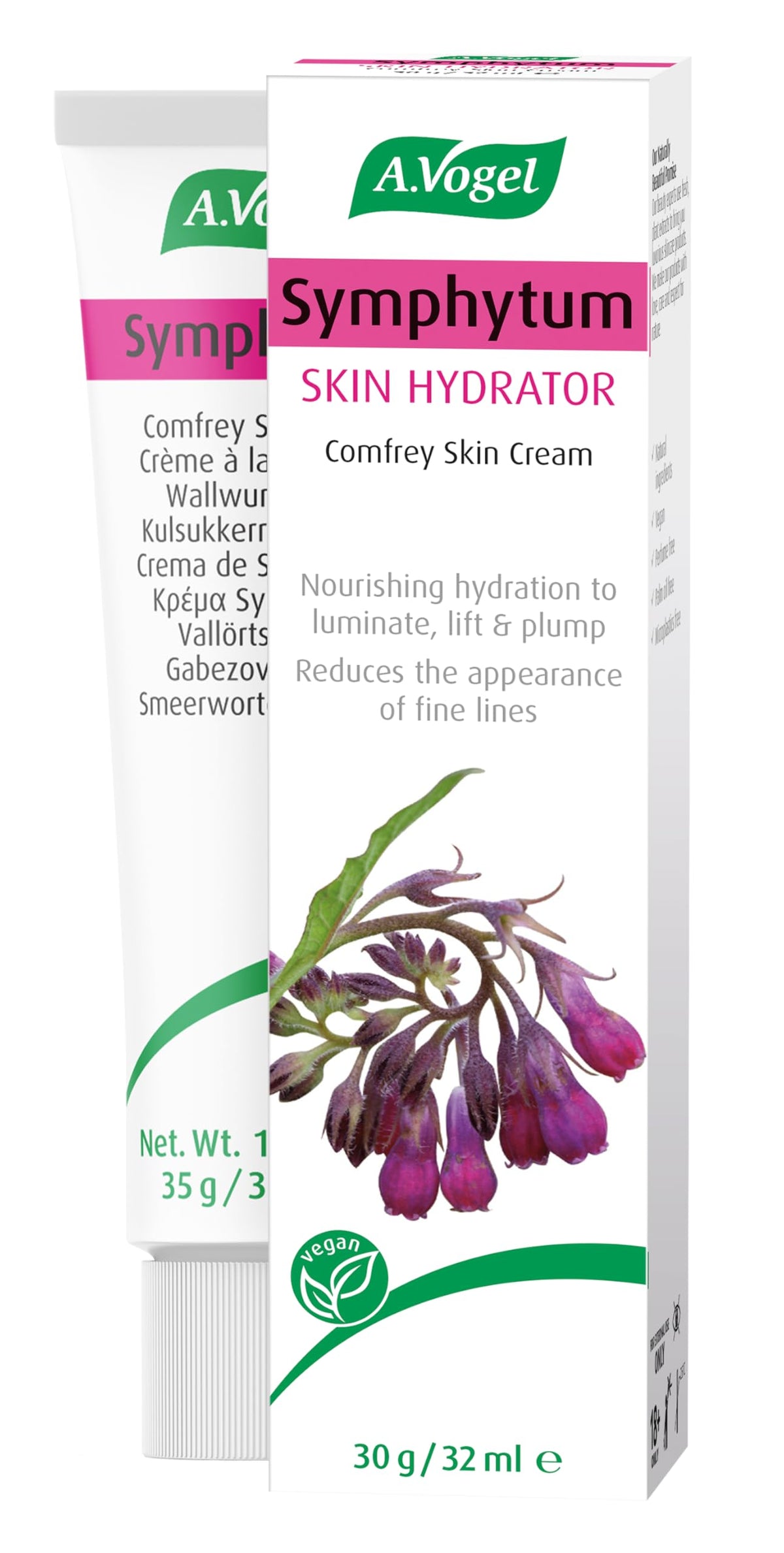Crème Avogel à la consoude 35 g emballage pratique pour visage et mains, protection des zones exposées.