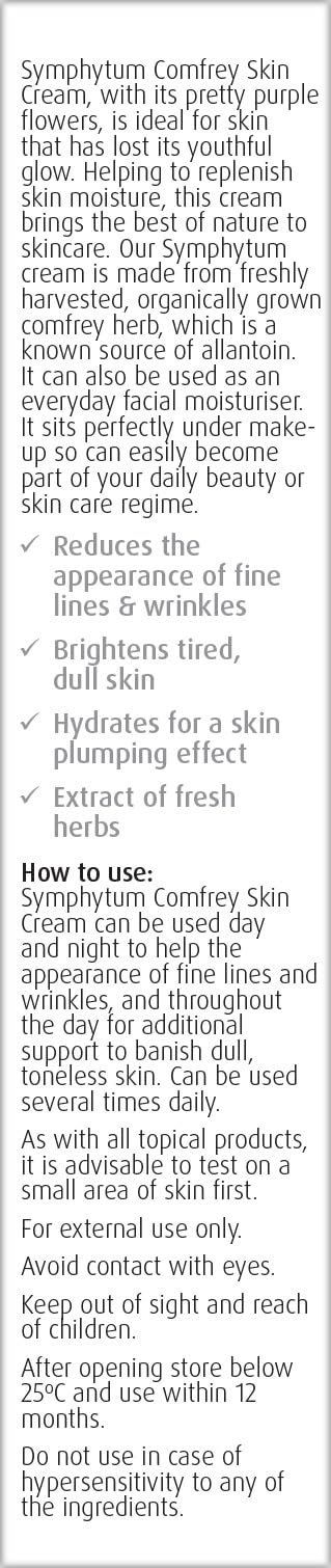Ingrédient biologique Avogel crème consoude 35 g, plante cultivée certifiée.