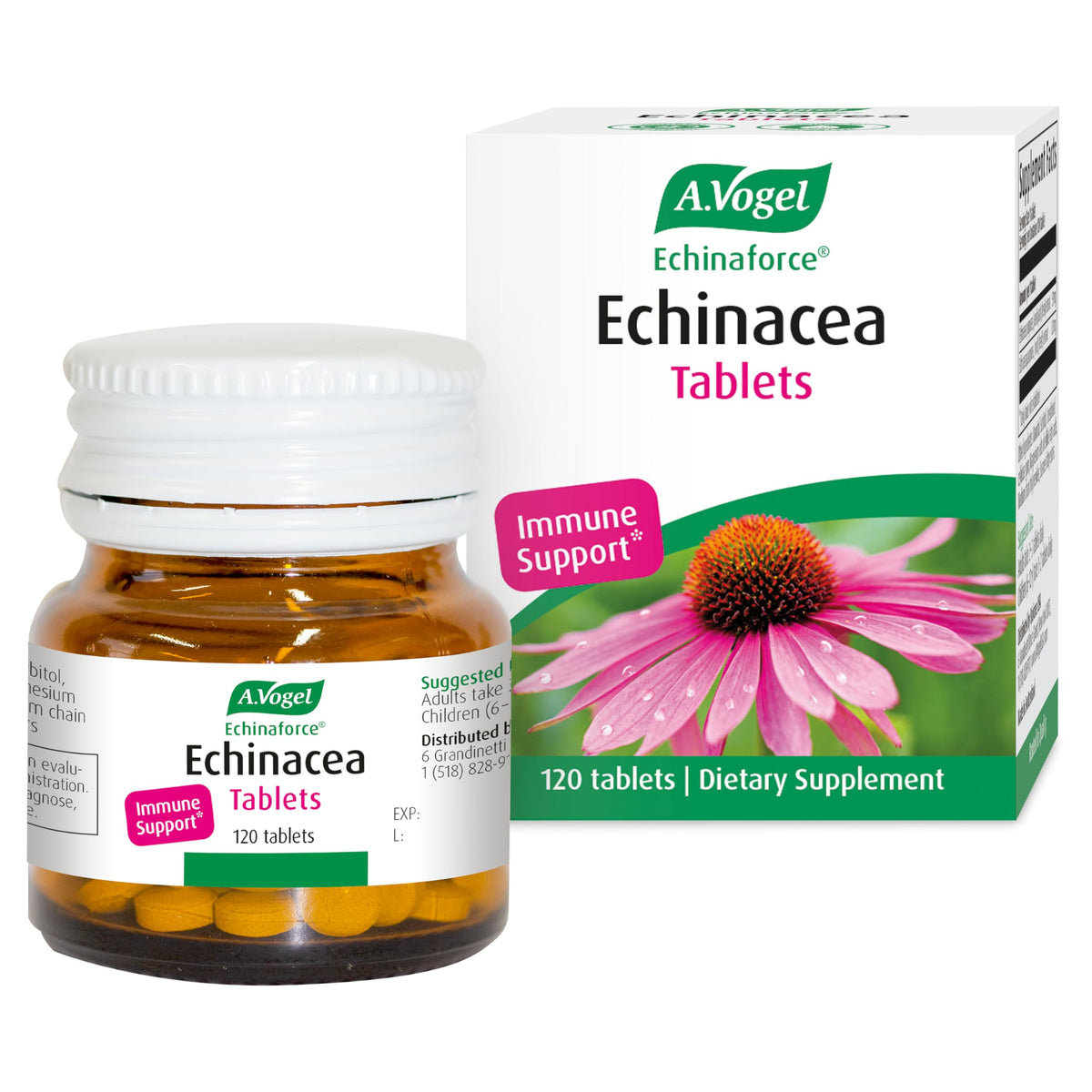 A.Vogel Echinaforce, emballage des comprimés, pratique pour le quotidien.