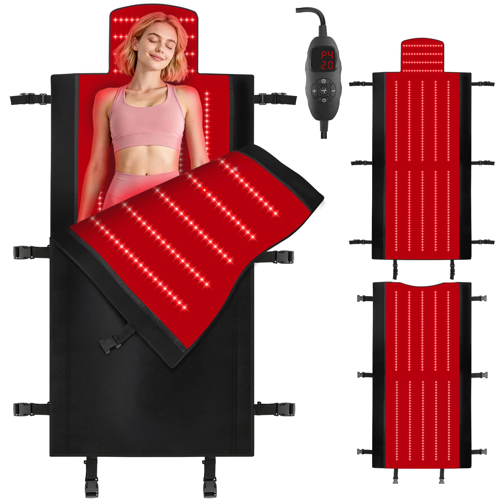 AVZAVZ sac thérapie lumière rouge pour le corps, couverture immersive et relaxante.