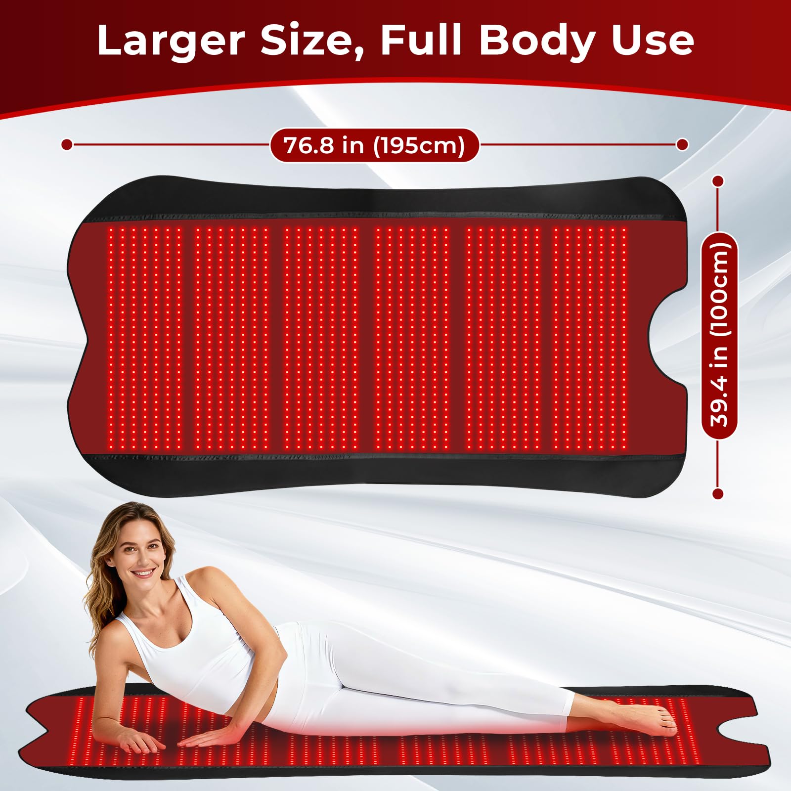 AVZAVZ Tapis lumière rouge adapté au bureau ou spa professionnel.