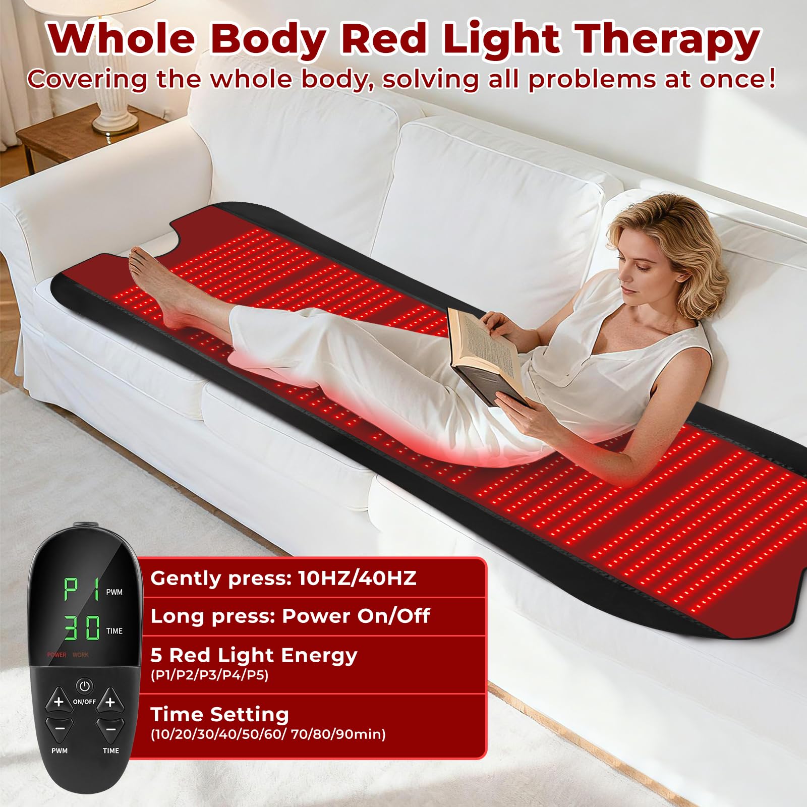 AVZAVZ Tapis lumière rouge pliable et léger pour usage domestique.