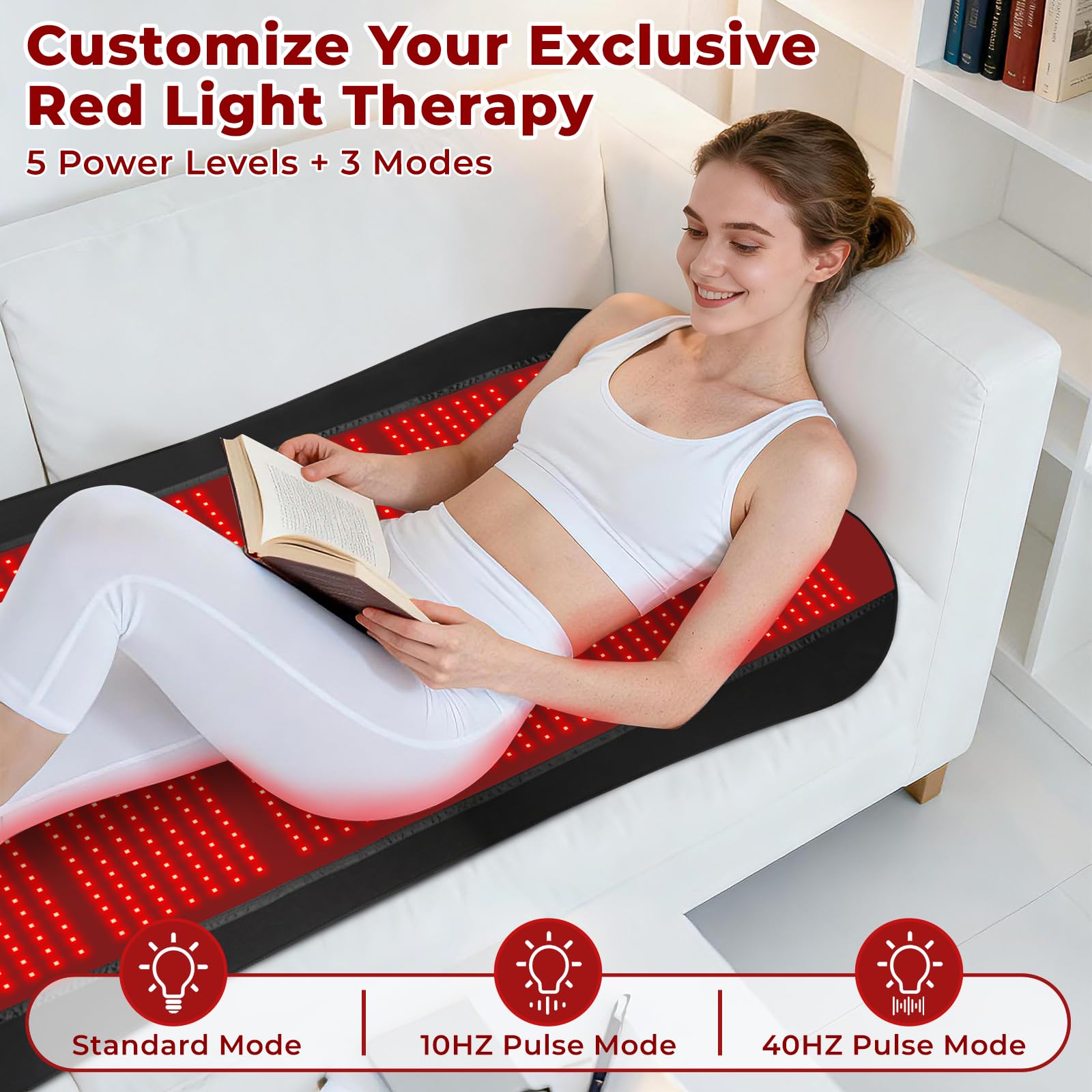 AVZAVZ Tapis lumière rouge pour moments de bien-être après le travail.