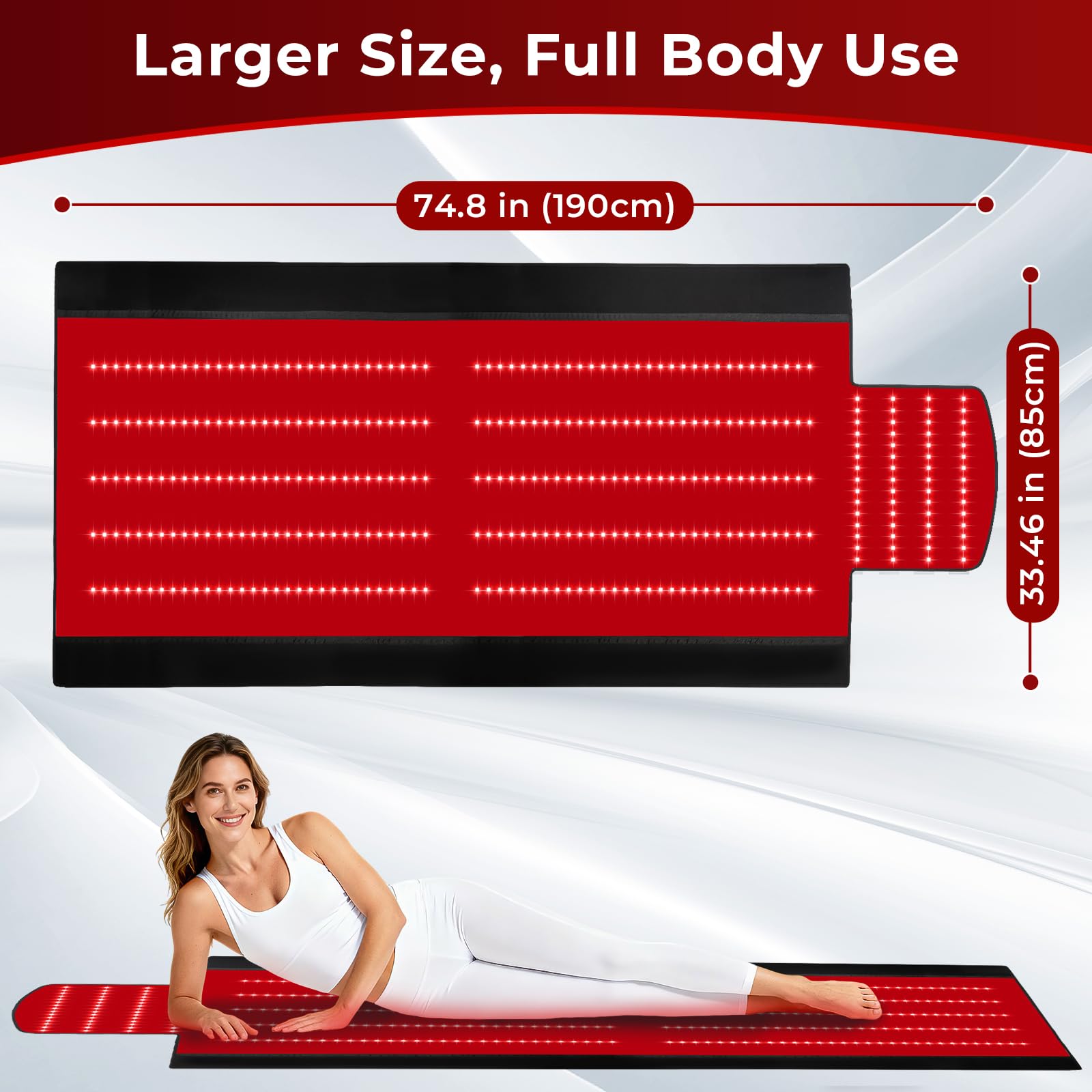 AVZAVZ Tapis luminothérapie 360 LEDs couverture complète du corps
