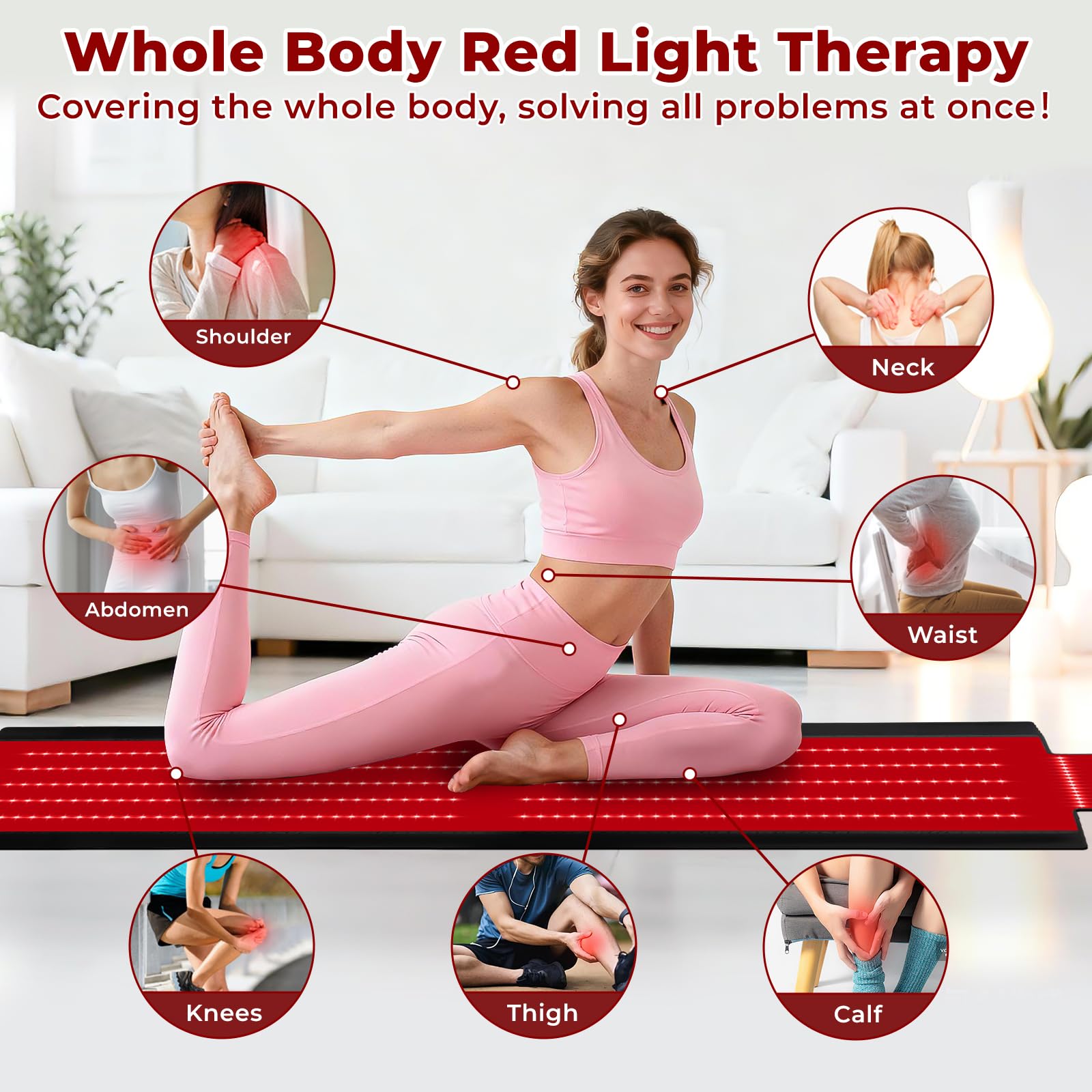AVZAVZ Tapis luminothérapie avec télécommande pratique pour réglages rapides