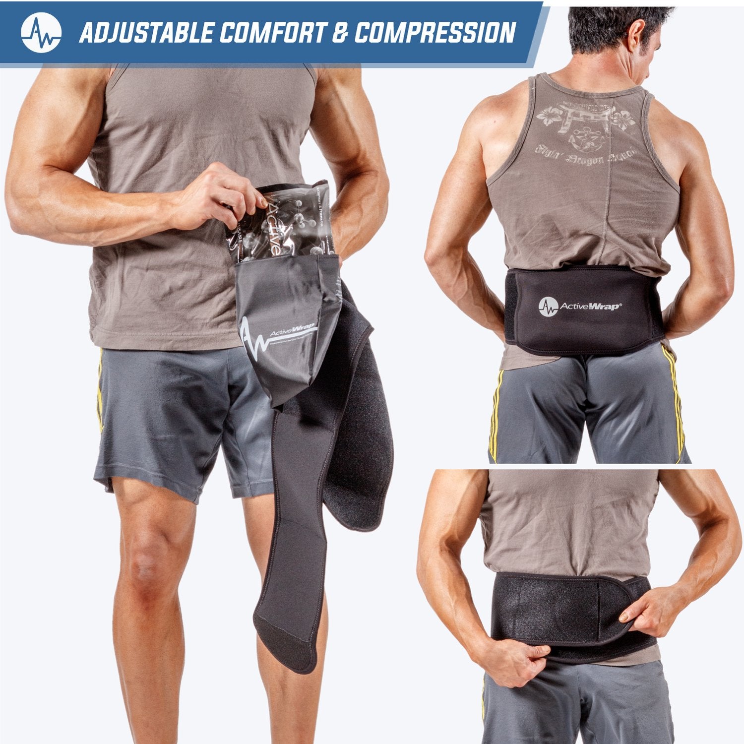 AW ACTIVEWRAP – Dos avec gel double pour thérapie chaude et froide ciblée