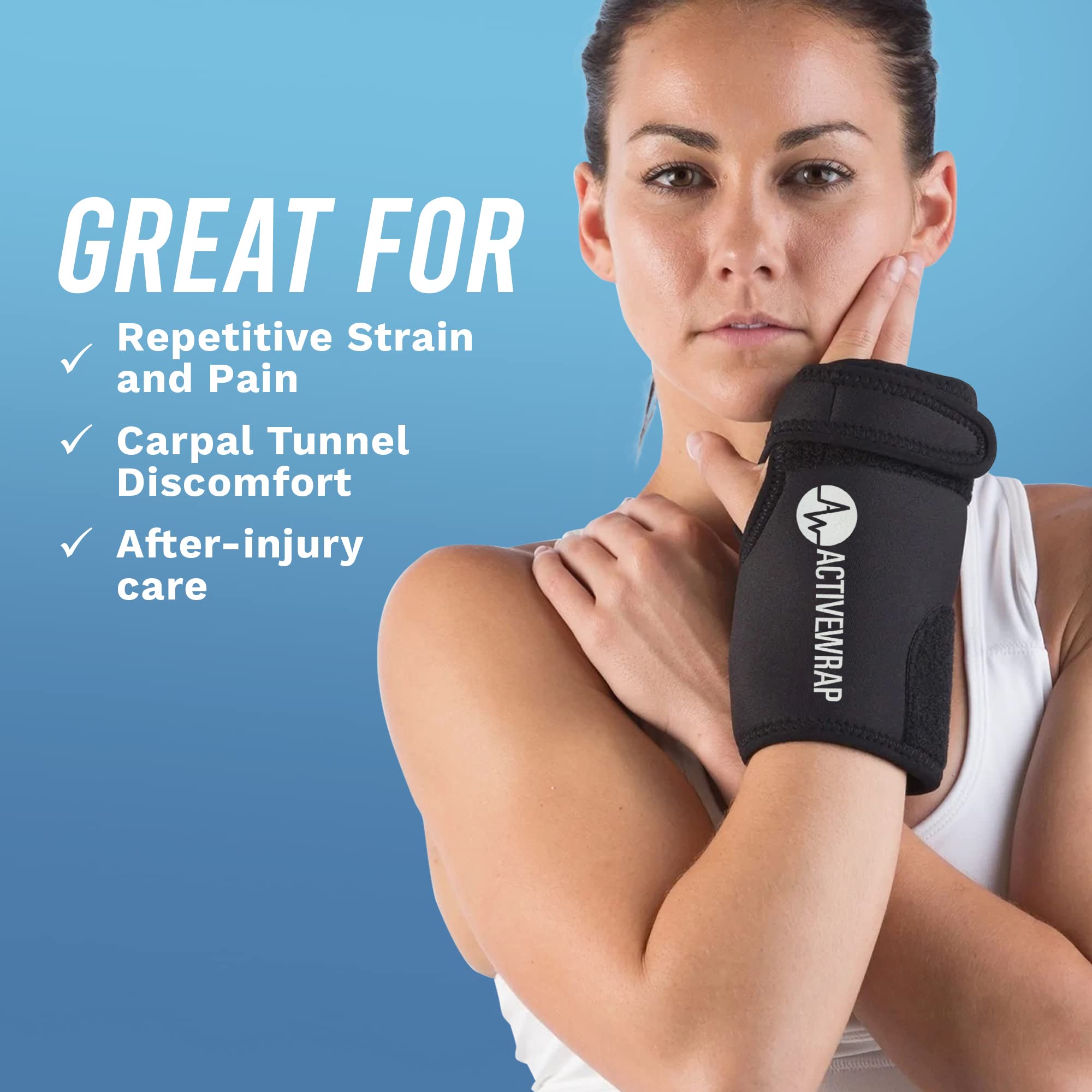 AW ACTIVEWRAP Gel réutilisable – refroidissement durable et couverture complète.