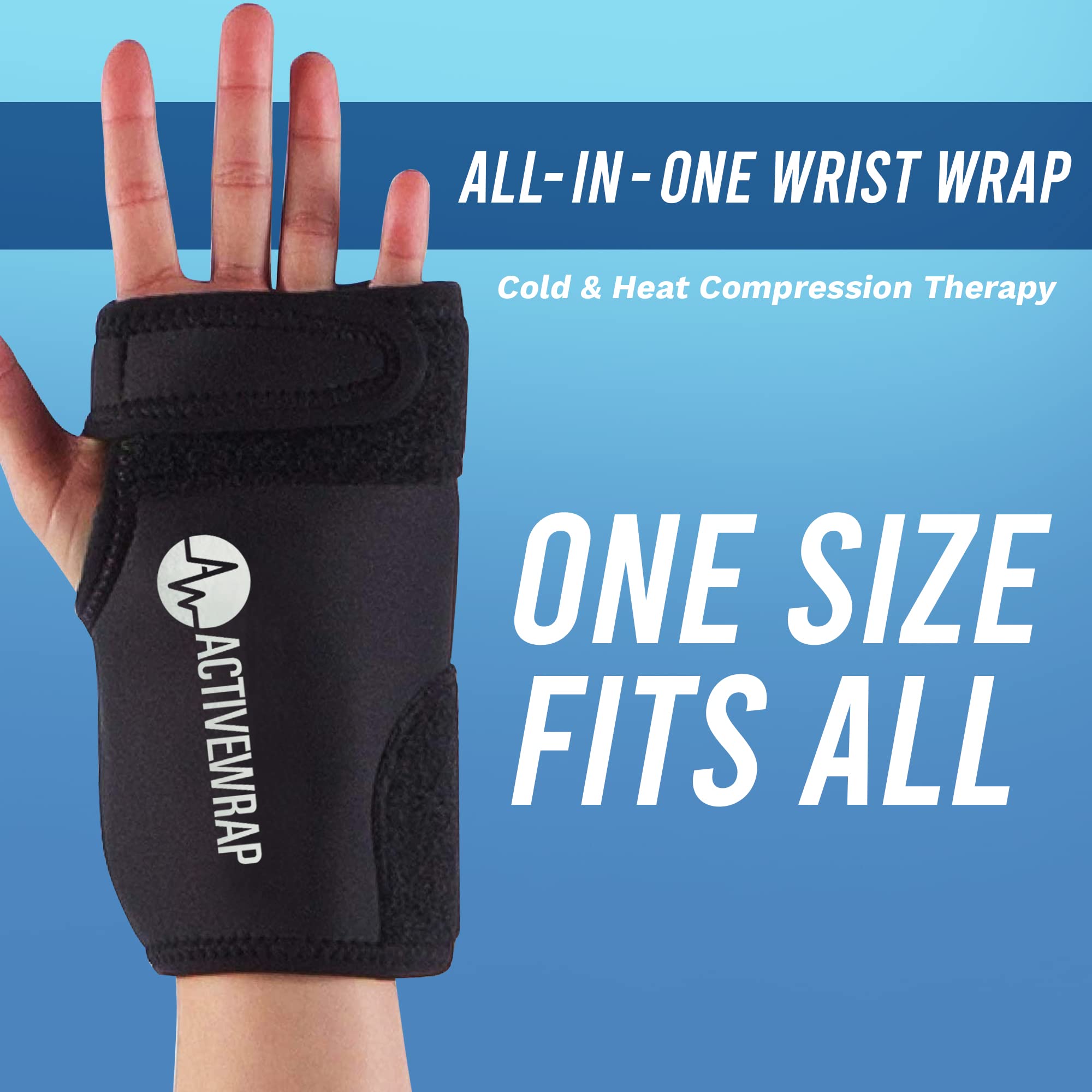 AW ACTIVEWRAP Pack de gel – support ajustable pour refroidissement personnalisé.