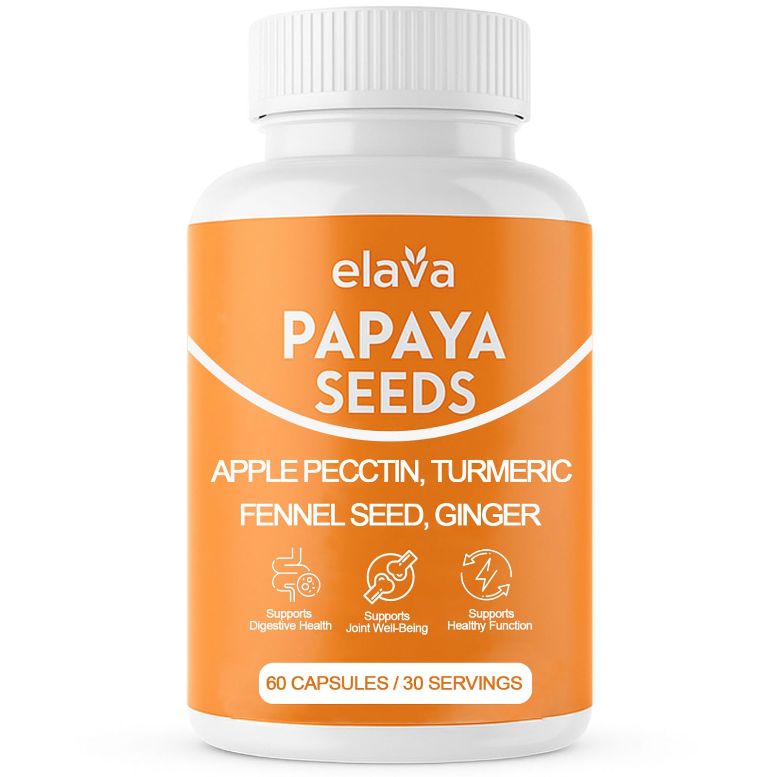 Gélules Awjsde Elava avec papaye et soutien digestif naturel.