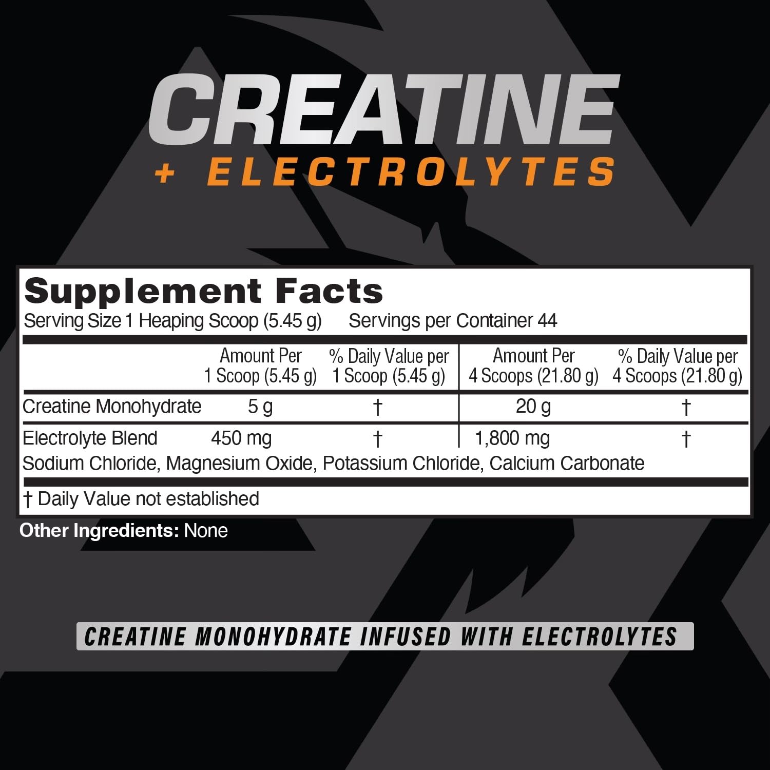 AX Nutrition Creatine + Electrolytes – 240 g et 44 portions pour une routine régulière.
