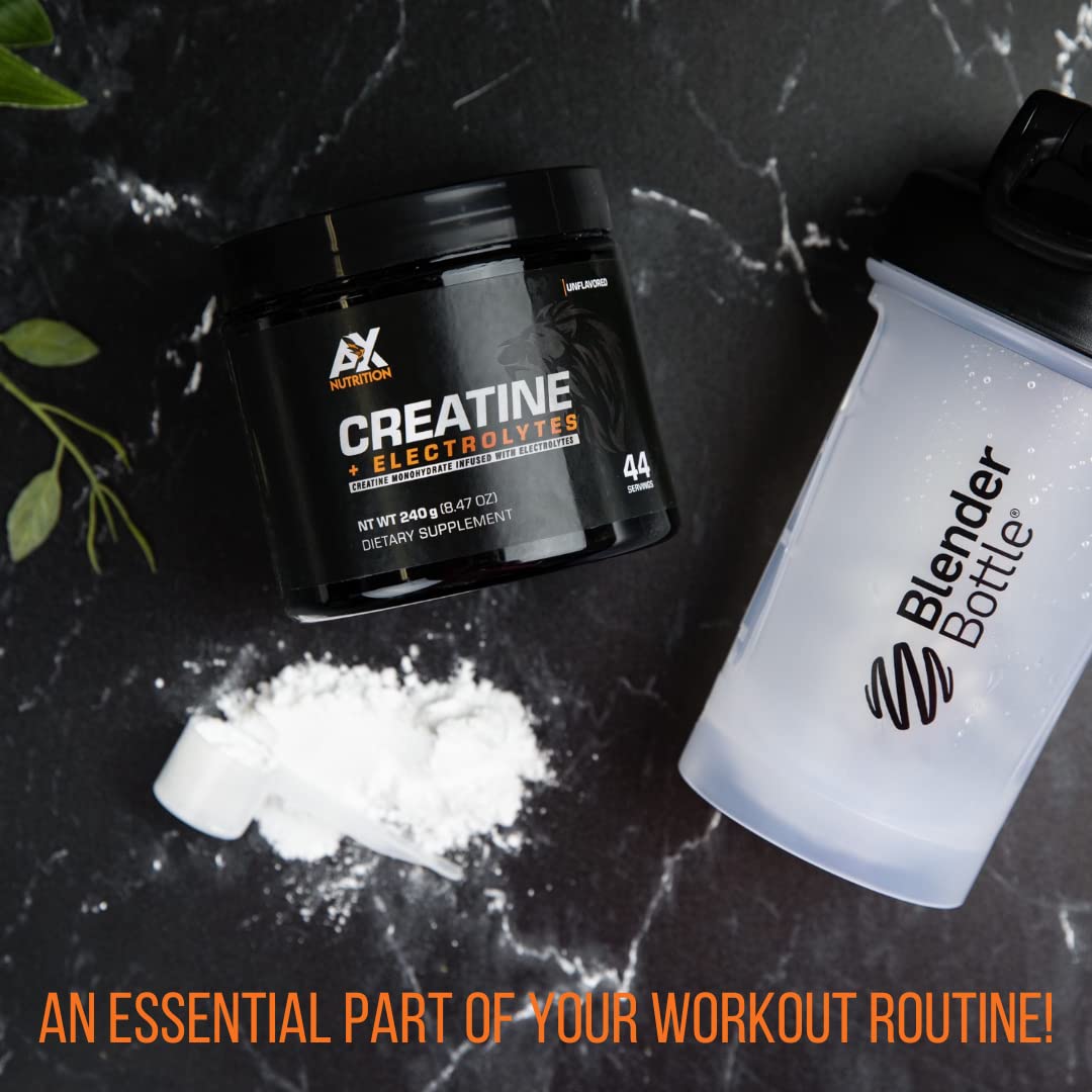 AX Nutrition Creatine + Electrolytes – Concentré pour les entraînements intenses et la récupération éventuelle.