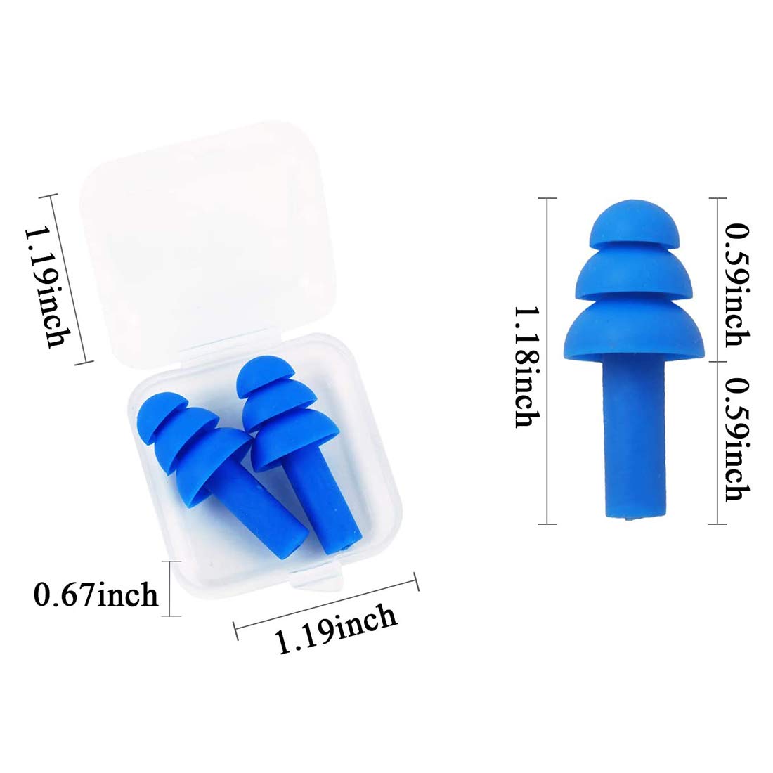 AXBUS bouchons d’oreilles silicone lavables et réutilisables pour diverses activités
