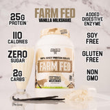 Etiquette du pot Farm Fed Protéine Isolate – informations nutritionnelles et faibles glucides