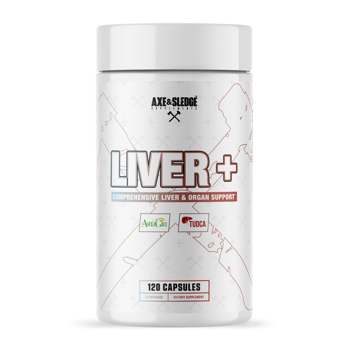 Axe & Sledge Liver+ avec NAC : soutien potentiel du foie et détox naturelle.