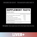 Liver+ formulé Tudca pour soutenir les enzymes et la detox du foie.