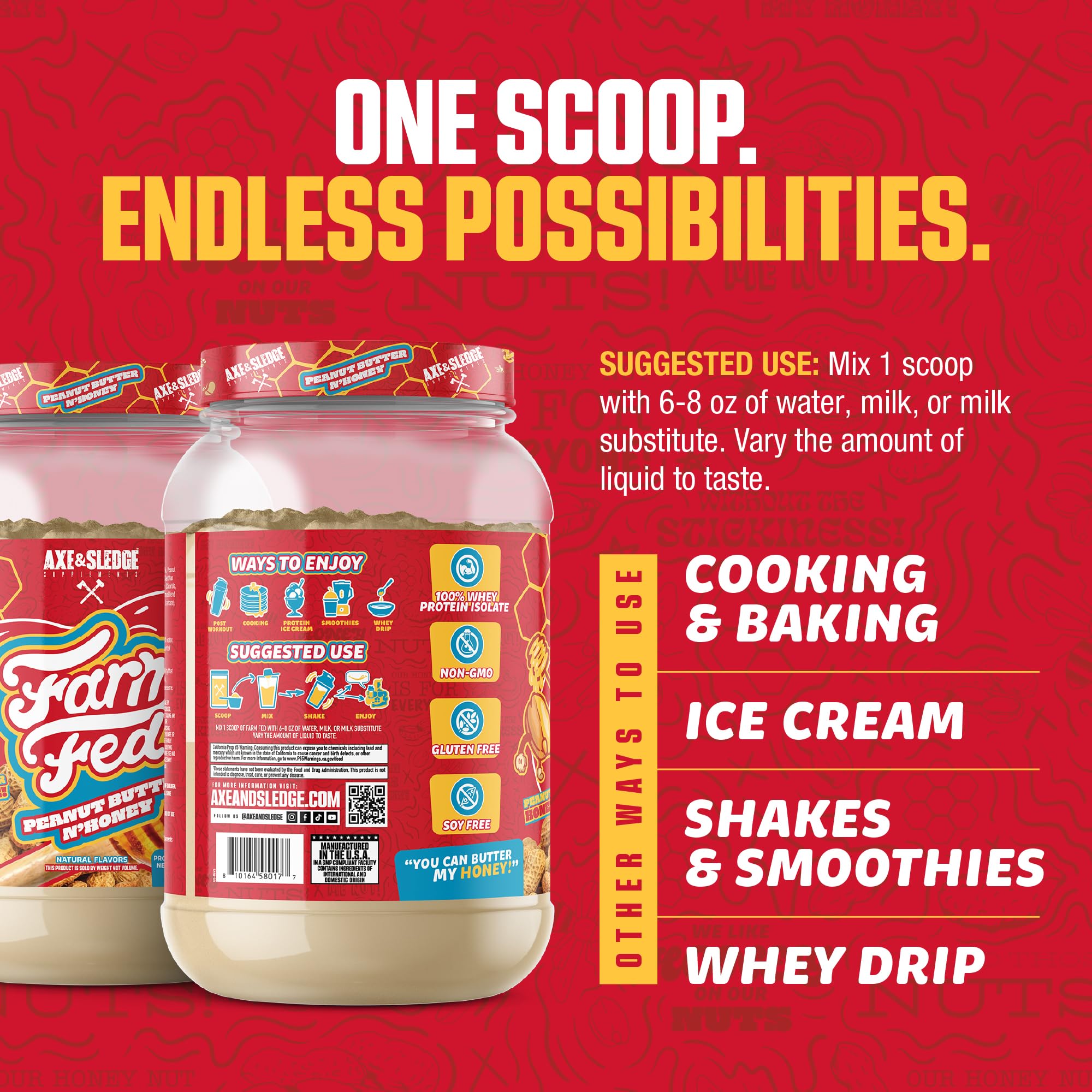 Axe & Sledge Farm Fed – formule faible en glucides.