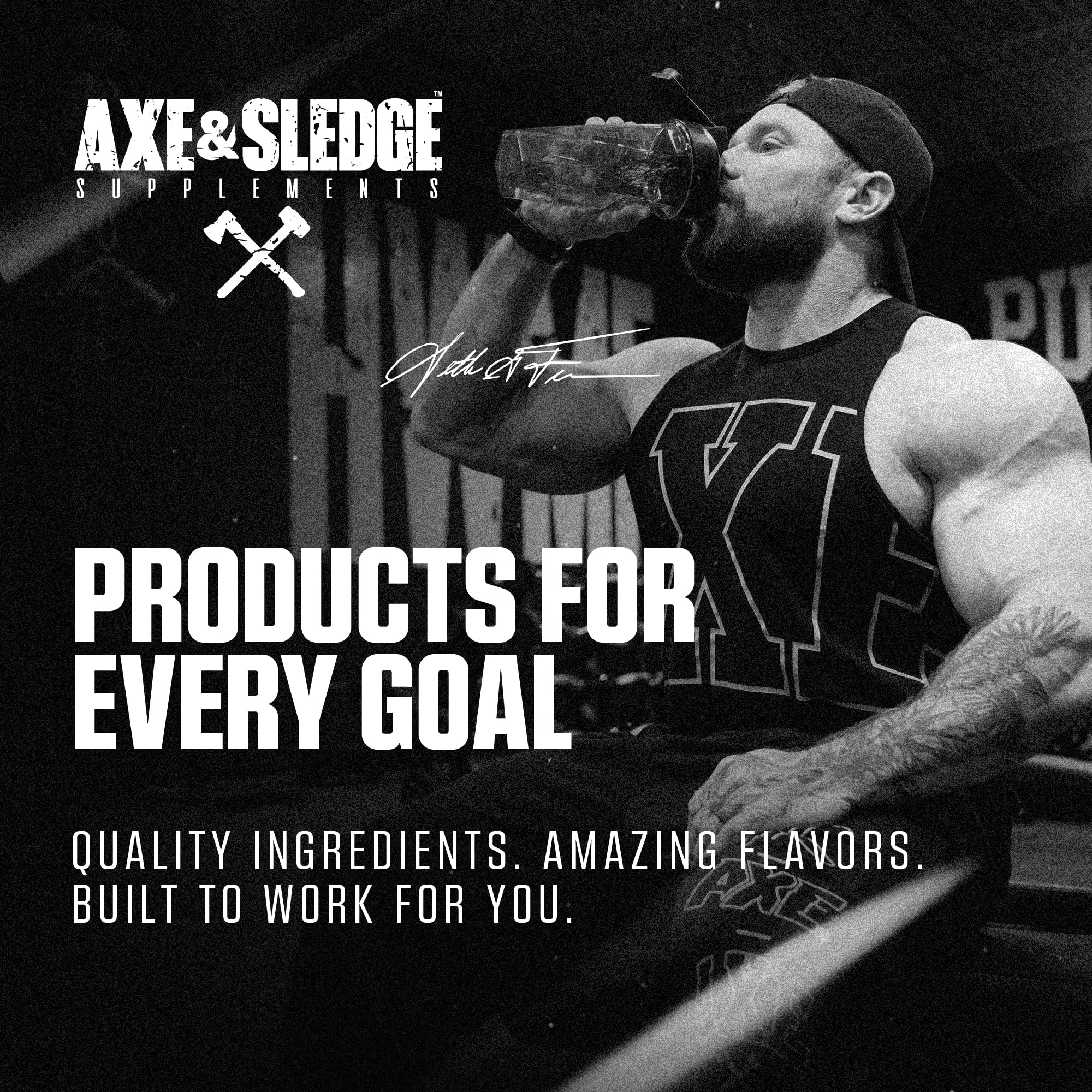 Axe & Sledge Farm Fed – sans OGM et riche en BCAA/EAA.