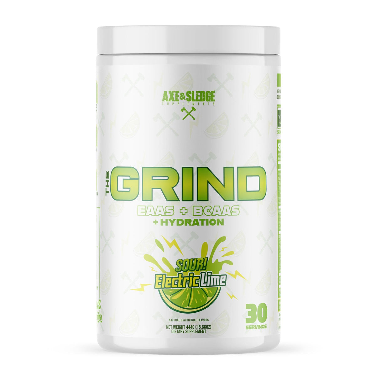 Récupération musculaire Axe & Sledge The Grind avec bouteille et acides aminés