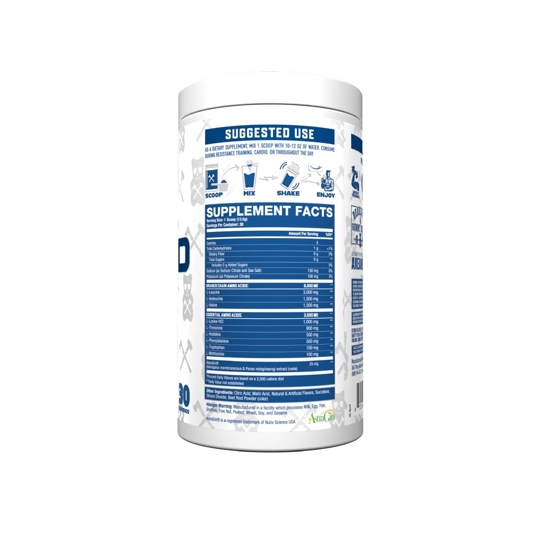 Saveur douce The Grind en poudre d'Axe et Sledge pour soutien post-entraînement.