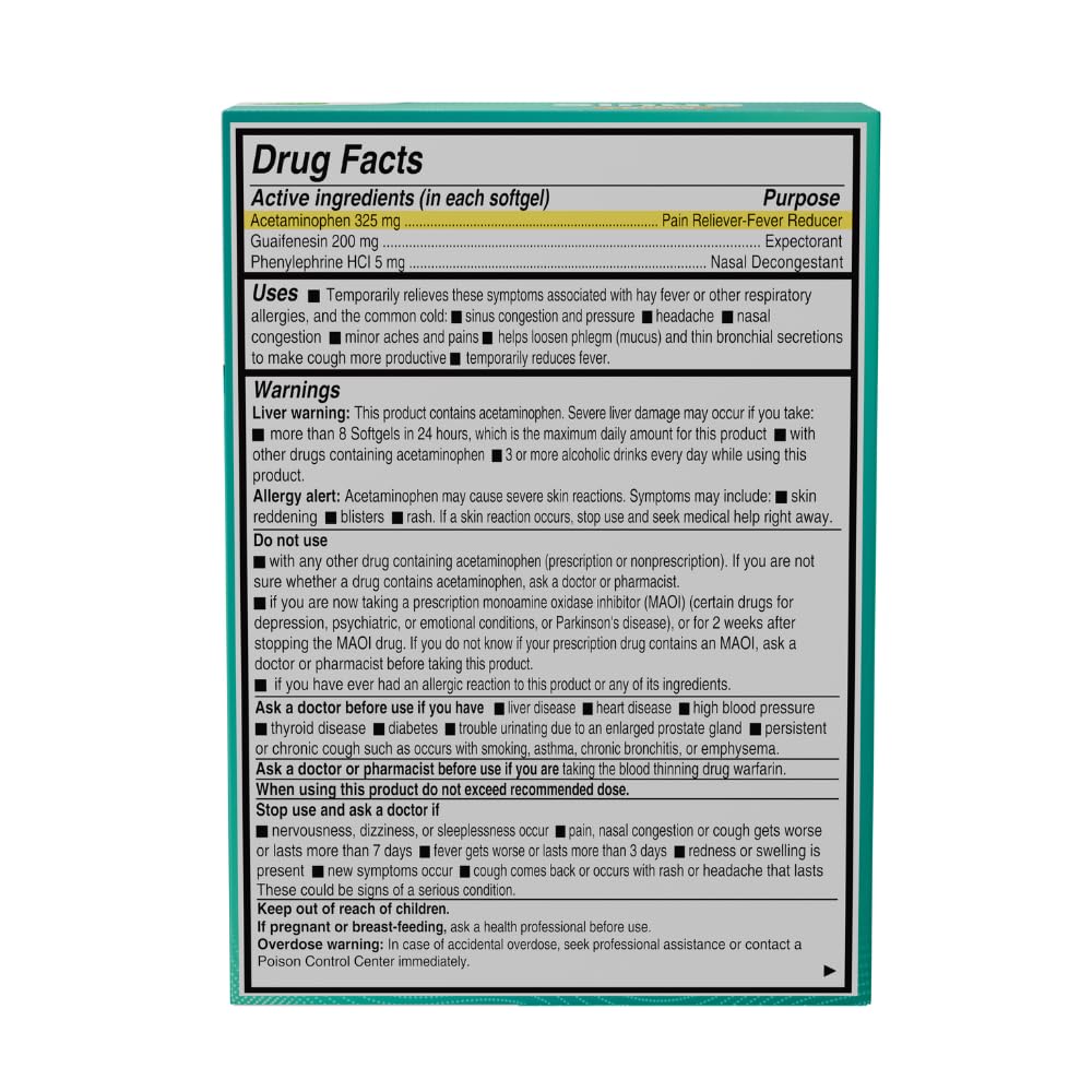 AXIV Sinus Severe, emballage montrant 24 capsules molles