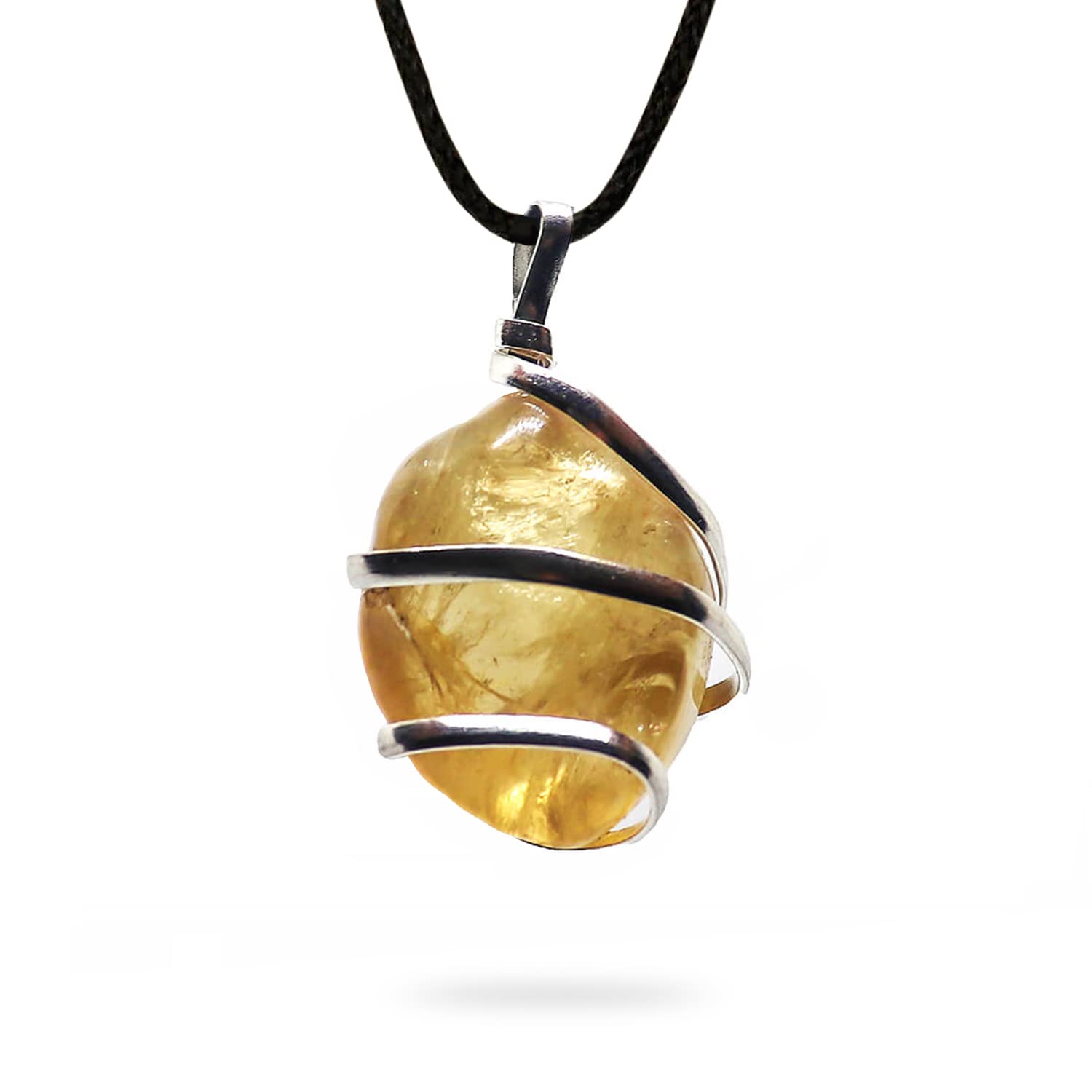 Ayana Citrine Pendentif Collier, bijou élégant pour attirer joie et abondance.
