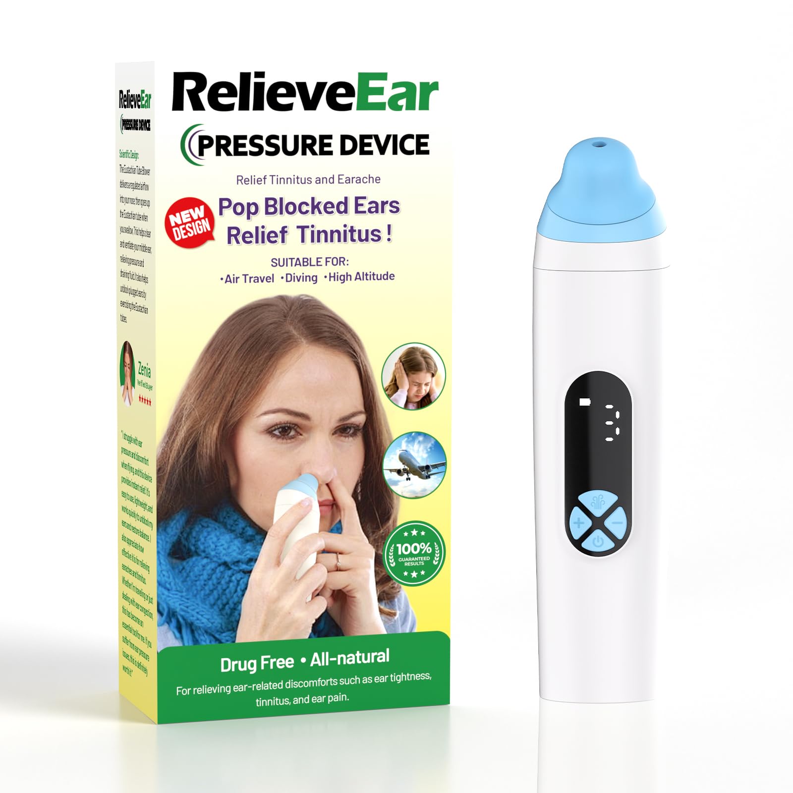 AYHDRN Équilibreur Eustache en usage avion, aide potentielle à équilibrer la pression des oreilles
