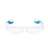 Design soigné des lunettes AYO pour thérapie lumineuse quotidienne.