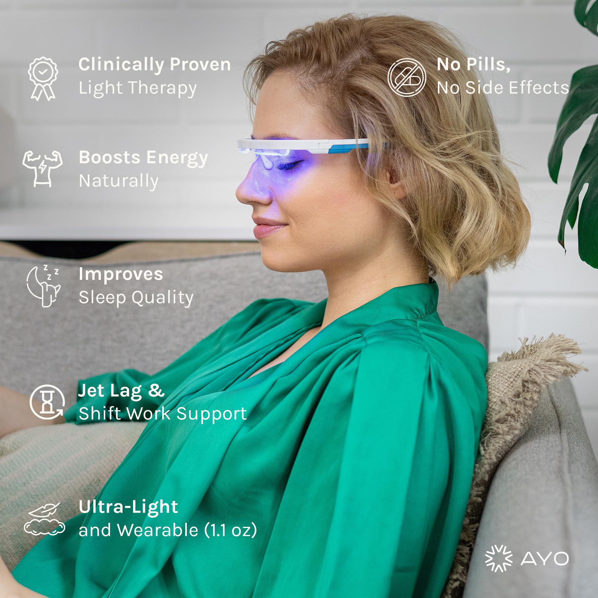 Conception légère et pratique des lunettes AYO.