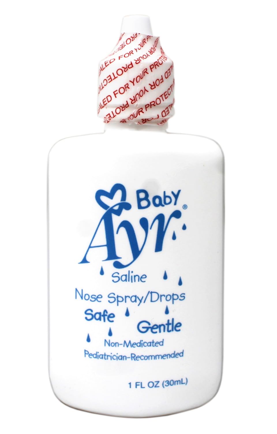AYR Bebe spray nasal saline pour soulager nez bouché chez bébé.