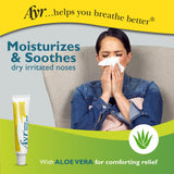 Gel hydratant pour nez irrité par l’air sec et le chauffage.