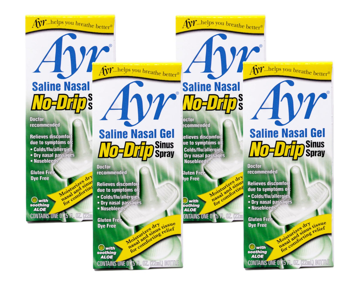 AYR Gel nasal saline sans goutte, hydratation ciblée des voies nasales.