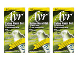 AYR Gel Salin Nasal emballage triple, pratique pour le voyage.