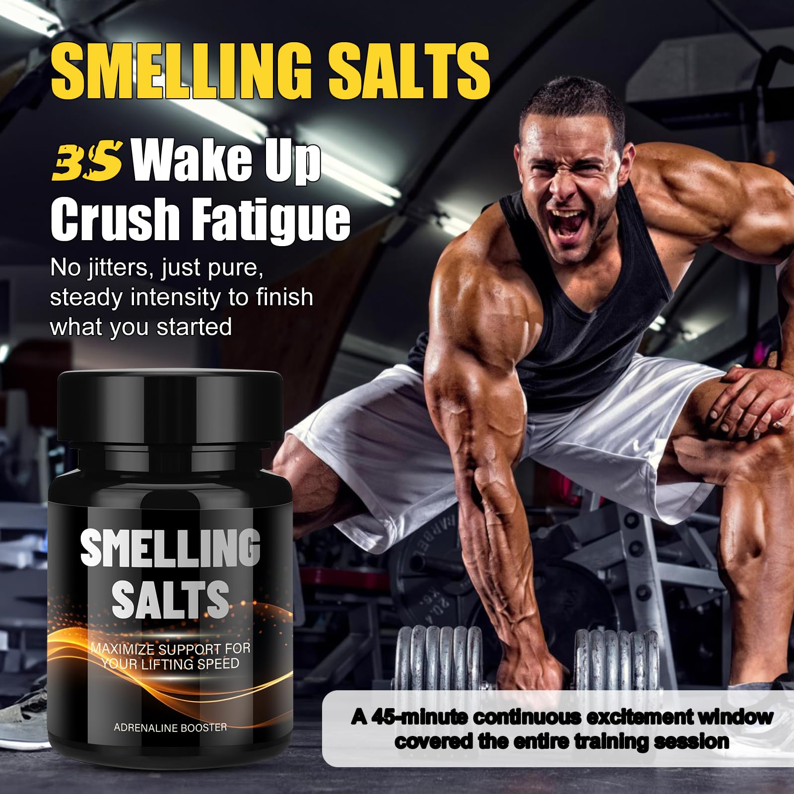 Poudre AYROX Pro Rush Power Salts mélangée dans un verre, efficacité rapide.