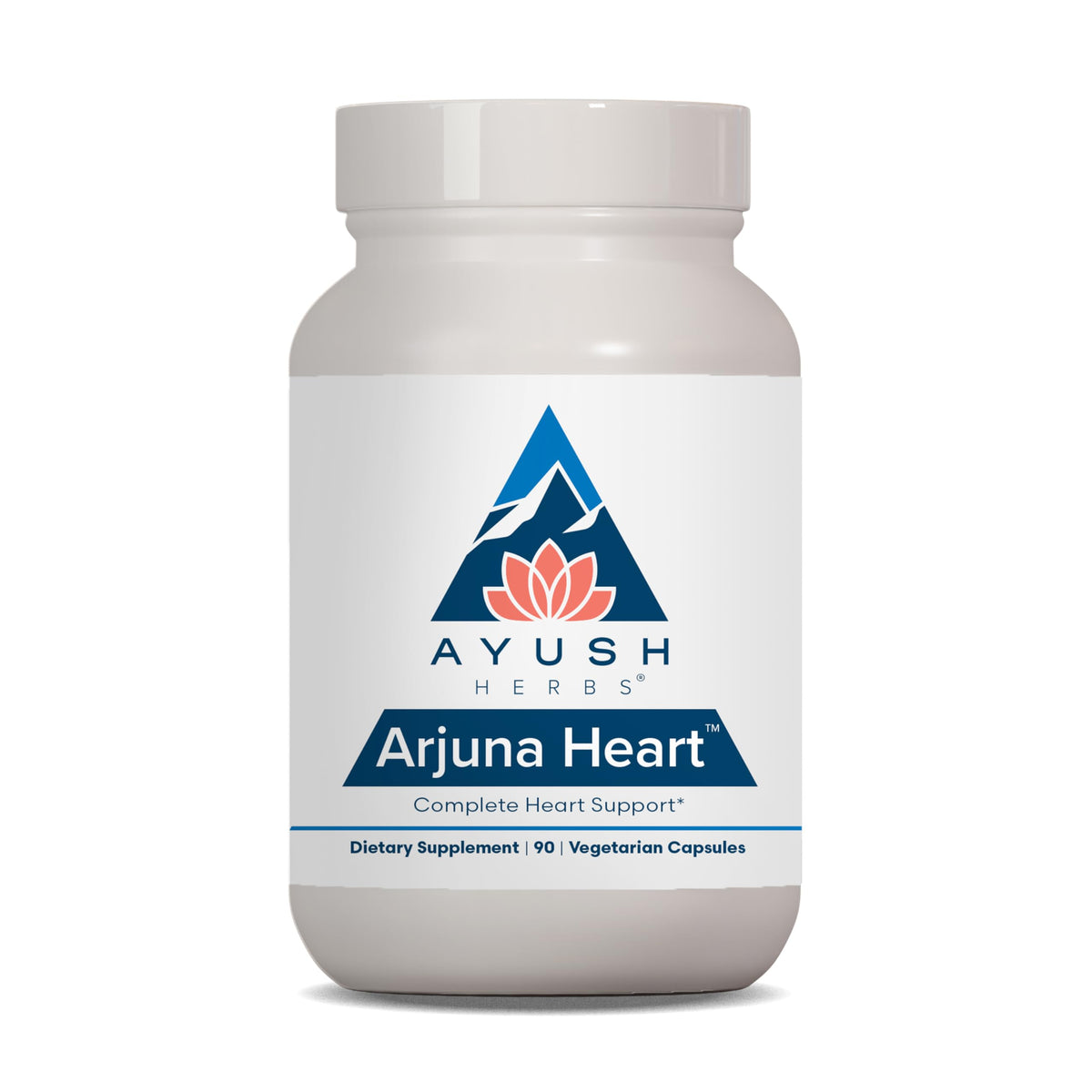 Ayush Herbs Arjuna Heart: bouteille caplets, soutien potentiel à la vitalité et au système cardio.